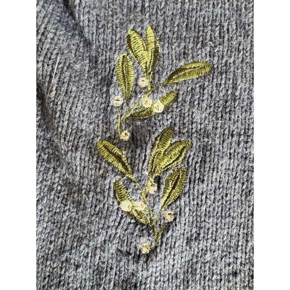 Croft & Barrow 3X Knit Zipper Sweater Cardigan Christmas Blue Snowflake Snowman - Picture 9 of 16